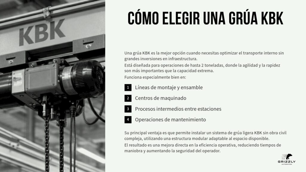 Cómo elegir una grúa KBK
