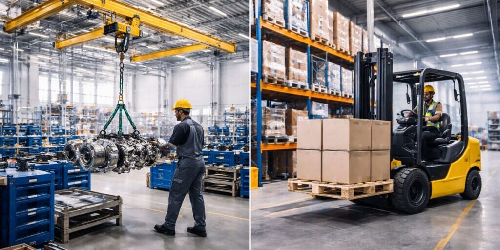 Sistema de Grúa Ligera KBK vs Montacargas